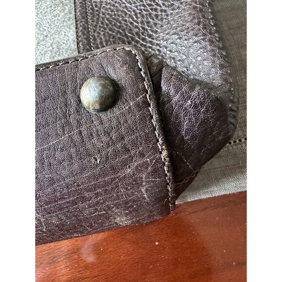 Banana Republic Chatham XL Leather Tote Shopper Purse Overnight Nomad Bag gray - Picture 11 of 16